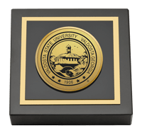 Valdosta State University Gold Engraved Medallion Paperweight