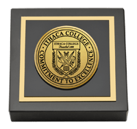 Ithaca College Gold Engraved Medallion Paperweight