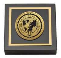 Missouri Southern State University Gold Engraved Medallion Paperweight