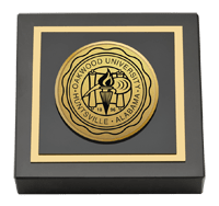 Oakwood University Gold Engraved Medallion Paperweight