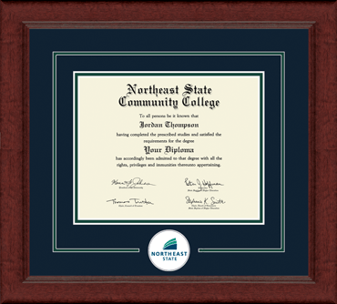 Northeast State Community College Lasting Memories Circle Logo Diploma Frame in Sierra