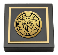 Meredith College Gold Engraved Medallion Paperweight