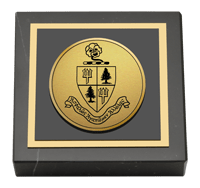 Delta Delta Delta Sorority Gold Engraved Medallion Paperweight