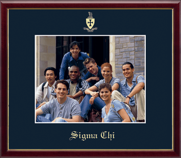 Sigma Chi Fraternity 8" x 10" - Wall Hanging Embossed Photo Frame in Galleria