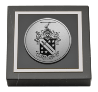 Phi Delta Theta Fraternity Silver Engraved Medallion Paperweight