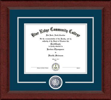 Blue Ridge Community College Lasting Memories Circle Logo Diploma Frame in Sierra