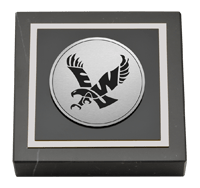 Eastern Washington University Silver Engraved Medallion Paperweight