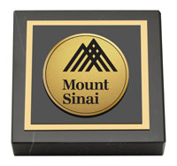 Mount Sinai School of Medicine Gold Engraved Medallion Paperweight