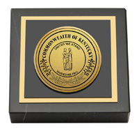 Commonwealth of Kentucky Gold Engraved Medallion Paperweight