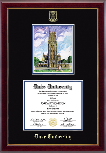 Duke University diploma frame - Campus Scene Overly Edition Diploma Frame in Gallery