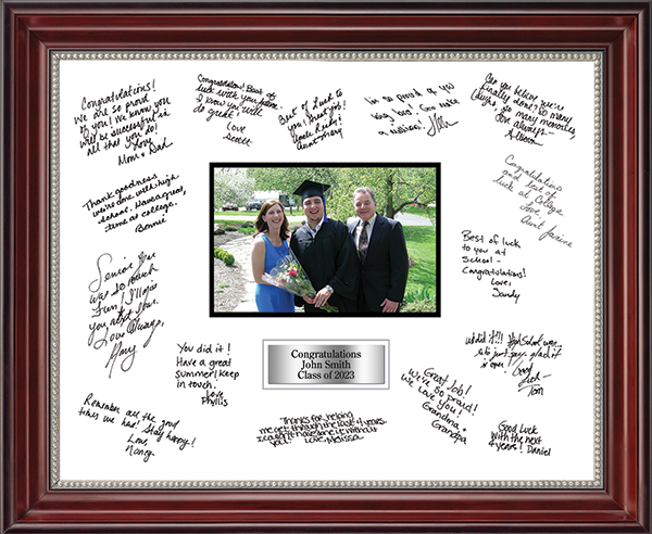 University High School of Science and Engineering Autograph Frame in Kensington Silver