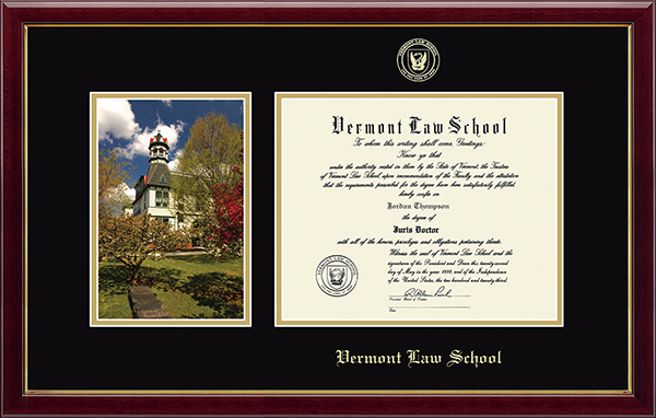 Vermont Law School Campus Scene Diploma Frame in Galleria