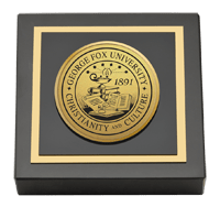 George Fox University Gold Engraved Paperweight