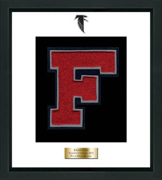 Fitch High School in Connecticut Varsity Letter Frame in Obsidian