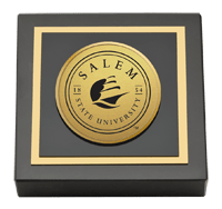 Salem State University Gold Engraved Medallion Paperweight