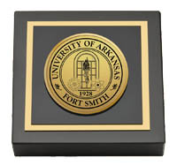 University of Arkansas - Fort Smith Gold Engraved Medallion Paperweight