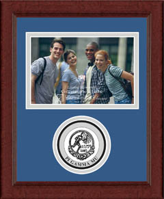 Pi Gamma Mu Honor Society photo frame - Lasting Memories Circle Logo Photo Frame in Sierra