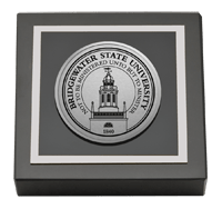 Bridgewater State University  Silver Engraved Medallion Paperweight
