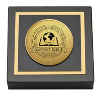 Baptist Bible College and Seminary Gold Engraved Medallion Paperweight