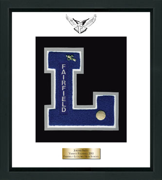 Fairfield Ludlowe High School Varsity Letter Frame in Obsidian