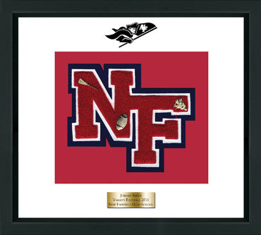 New Fairfield High School in Connecticut varsity letter frame - Varsity Letter Frame in Obsidian