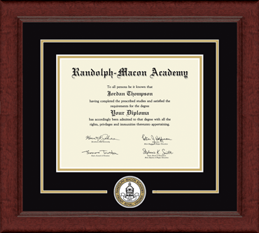 Randolph-Macon Academy Lasting Memories Circle Logo Diploma Frame in Sierra