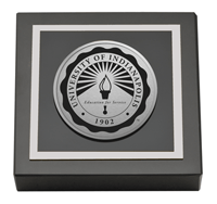 University of Indianapolis Paperweight - Silver Engraved Medallion Paperweight