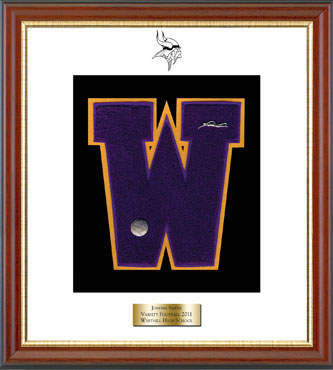 Westhill High School in Connecticut Varsity Letter Frame in Newport
