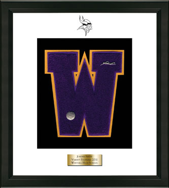 Westhill High School in Connecticut Varsity Letter Frame in Omega