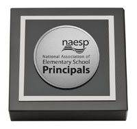 National Association Elementary School Principals Silver Engraved Medallion Paperweight