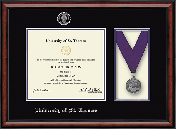 University of St. Thomas Latin Honors Medal Diploma Frame in Southport