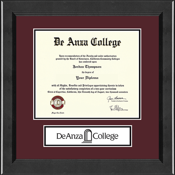 DeAnza College Lasting Memories Banner Diploma Frame in Arena