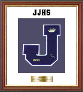 John Jay Cross River High School Varsity Letter Frame in Newport