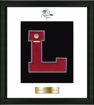 Lakeland Regional High School Varsity Letter Frame in Obsidian