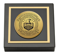American Board for Certification in Homeland Security Gold Engraved Medallion Paperweight