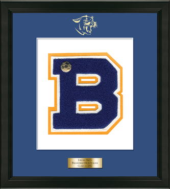 Brookfield High School in Connecticut Varsity Letter Frame in Obsidian