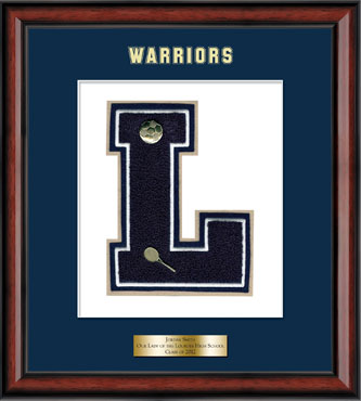 Our Lady of Lourdes High School in New York Varsity Letter Frame in Southport