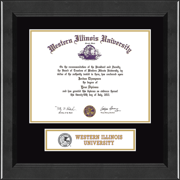 Western Illinois University Lasting Memories Banner Diploma Frame in Arena