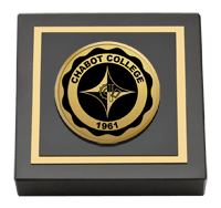 Chabot College papeweight - Gold Engraved Medallion Paperweight