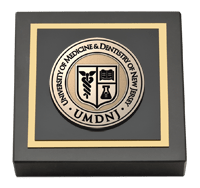 University of Medicine and Dentistry of New Jersey paperweight - Masterpiece Medallion Paperweight