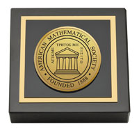 American Mathematical Society Gold Engraved Medallion Paperweight