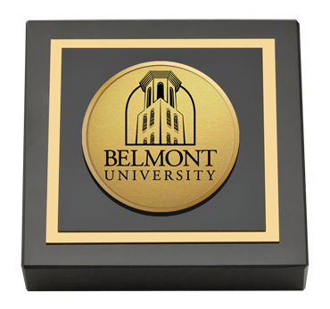 Belmont University Gold Engraved Medallion Paperweight