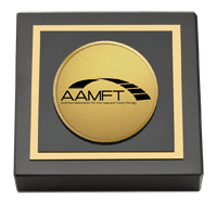 American Association for Marriage and Family Therapy Gold Engraved Medallion Paperweight