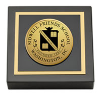 Sidwell Friends School Gold Engraved Medallion Paperweight