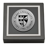 Barry University Silver Engraved Medallion Paperweight