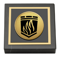 Henley-Putnam University Gold Engraved Medallion Paperweight