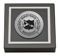 Marietta College Silver Engraved Medallion Paperweight