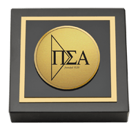 Pi Sigma Alpha Honor Society Gold Engraved Medallion Paperweight