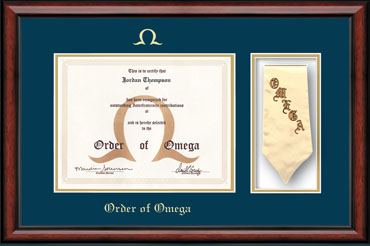 Order of Omega Stole Certificate Frame in Southport