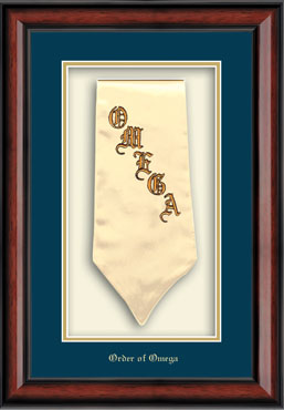 Order of Omega Commemorative Stole Shadow Box Frame in Southport